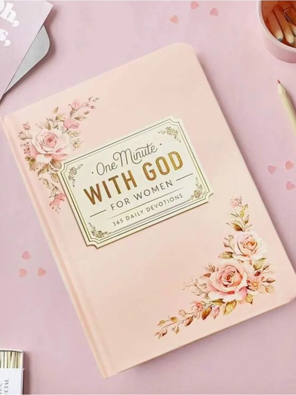 One Minute With God for Women - Pink Floral Devotional